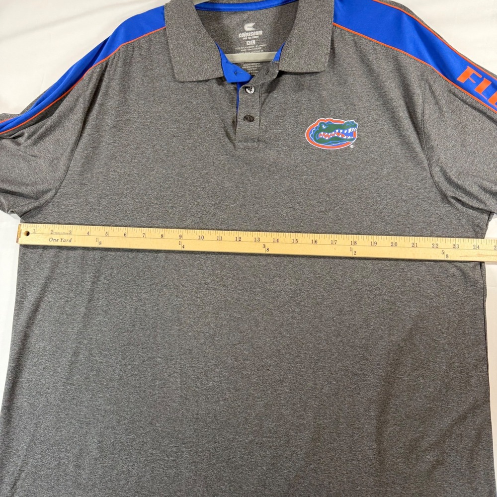 Colosseum Florida Gators Mens XL Polo Shirt Grey Short Sleeve NCAA Fan Gear - Picture 5 of 9